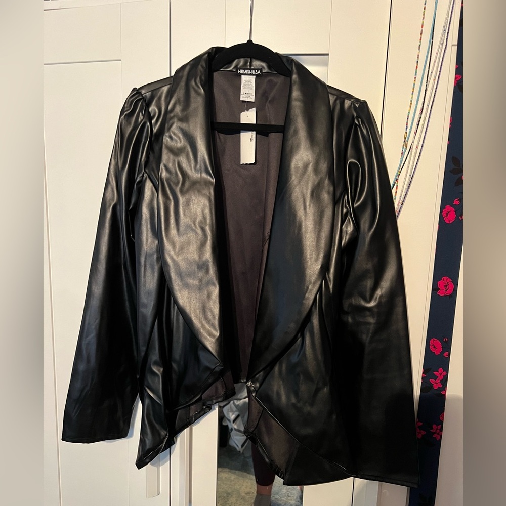 Heimish USA black pleather jacket